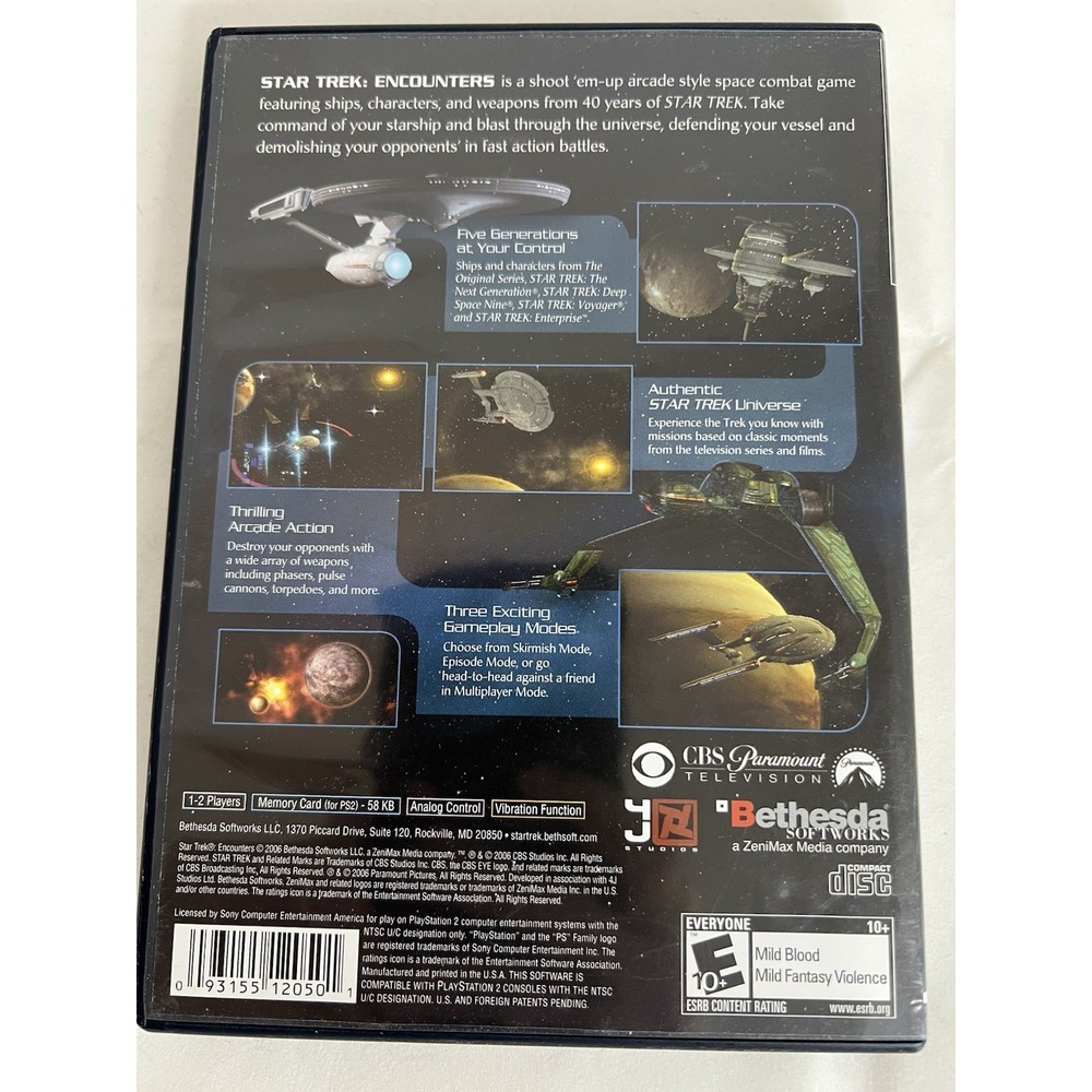 Star Trek Encounters PS2 Complete CIB PlayStation 2 Tested Working - Picture 2 of 3